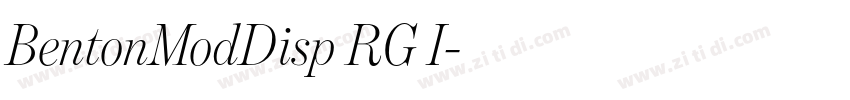 BentonModDisp RG I字体转换